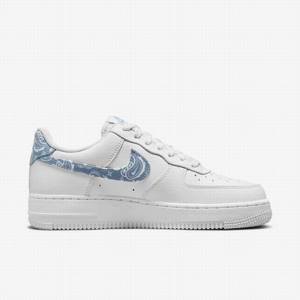 Nike Air Force 1 '07 Essential Női Utcai Cipő Fehér Kék | NI1972-T73