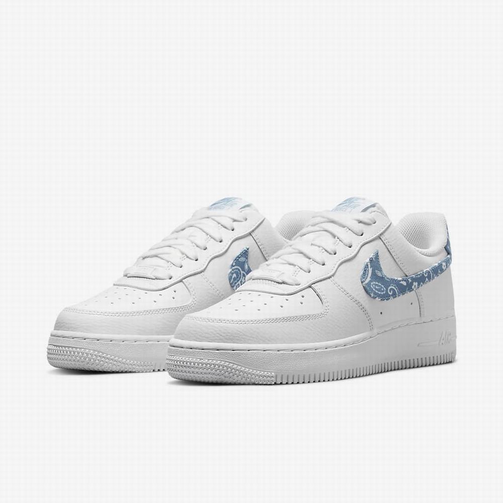 Nike Air Force 1 '07 Essential Női Utcai Cipő Fehér Kék | NI1972-T73