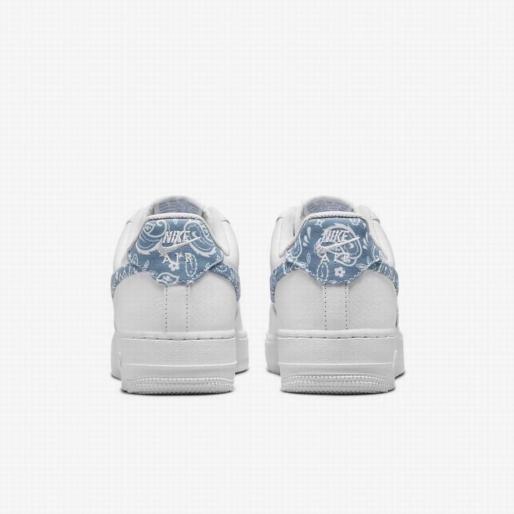 Nike Air Force 1 '07 Essential Női Utcai Cipő Fehér Kék | NI1972-T73