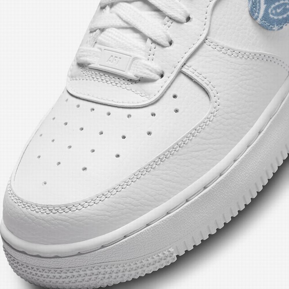 Nike Air Force 1 '07 Essential Női Utcai Cipő Fehér Kék | NI1972-T73