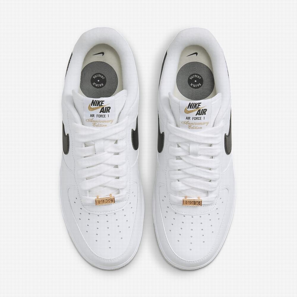 Nike Air Force 1 '07 Premium Férfi Utcai Cipő Fehér Metal Arany Fekete | NI9524-G41