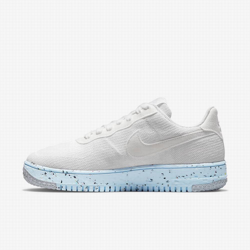 Nike Air Force 1 Crater FlyKnit Női Utcai Cipő Fehér Platina Fehér | NI5206-B85