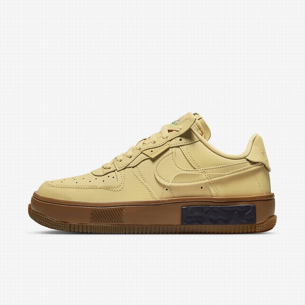Nike Air Force 1 Fontanka Női Utcai Cipő Barna Fekete | NI5026-F13