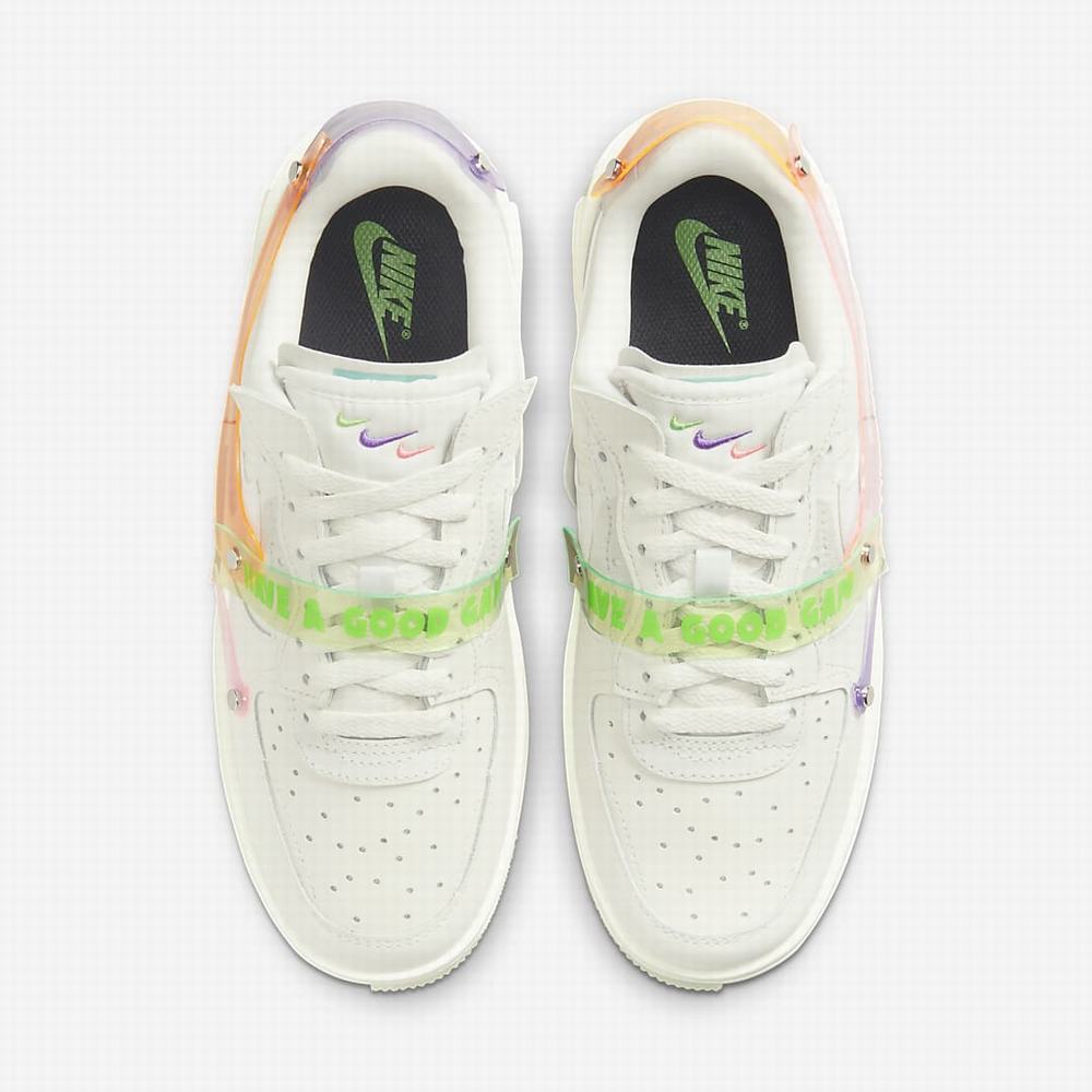 Nike Air Force 1 Fontanka Női Utcai Cipő Bézs Zöld Fehér | NI6837-G39