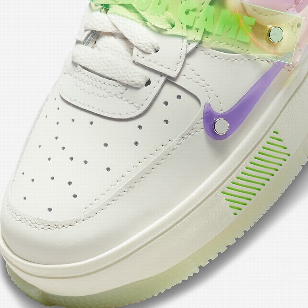 Nike Air Force 1 Fontanka Női Utcai Cipő Bézs Zöld Fehér | NI6837-G39