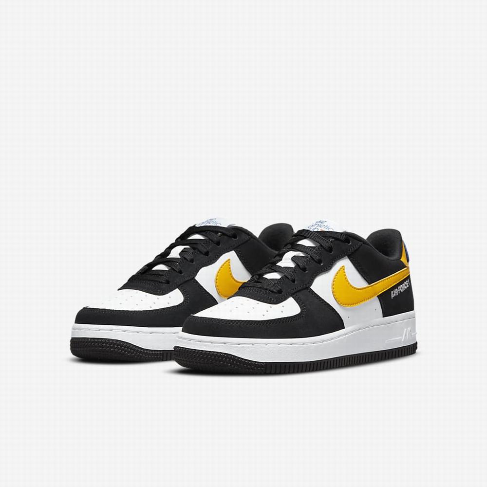 Nike Air Force 1 LV8 Gyerek Utcai Cipő Fekete Fehér Fekete | NI7325-C17