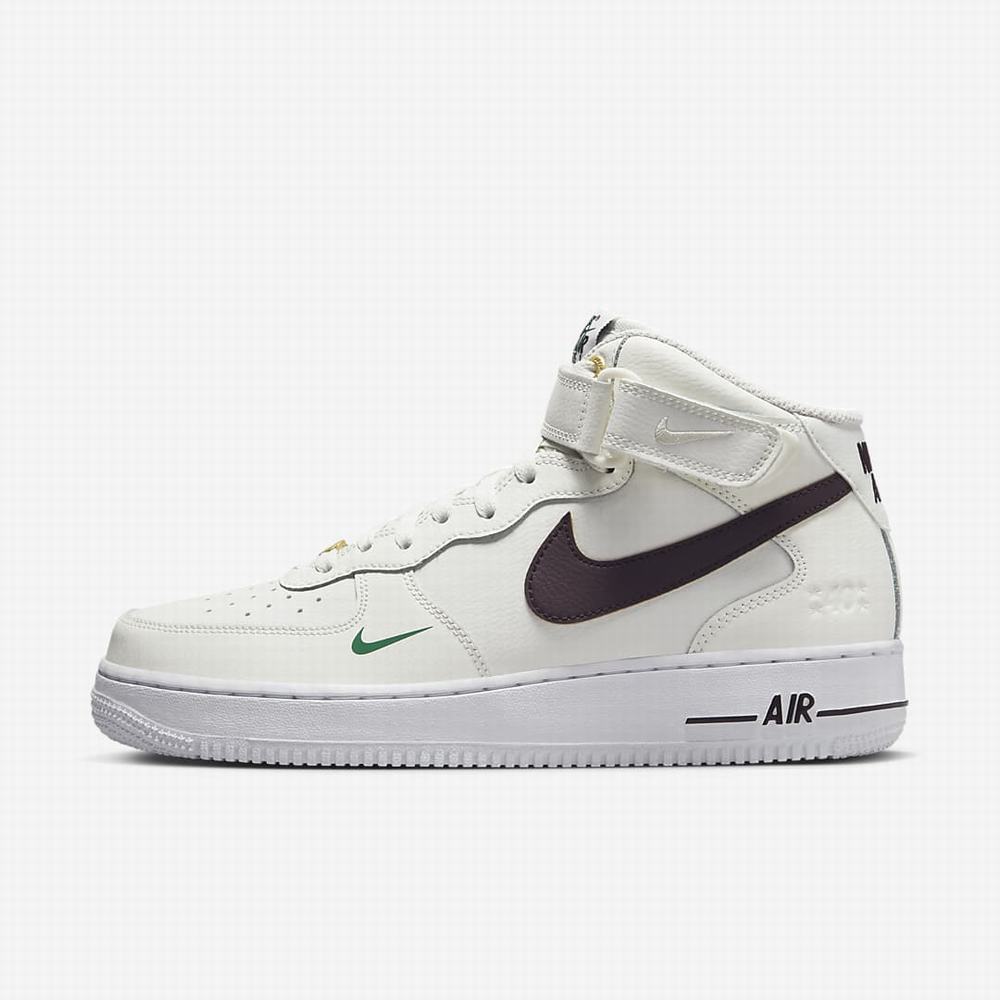Nike Air Force 1 Mid \'07 LV8 Férfi Utcai Cipő Bézs Fehér Barna | NI2437-S81