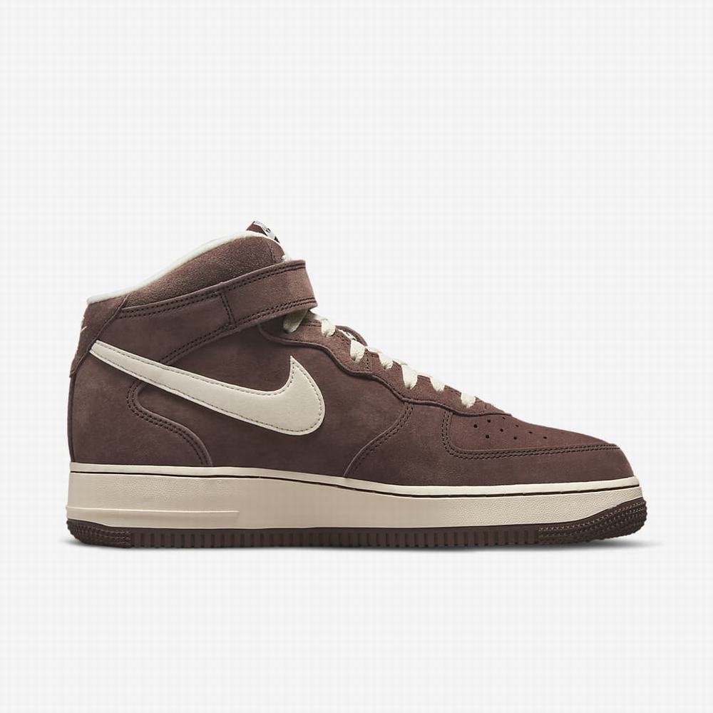Nike Air Force 1 Mid '07 QS Férfi Utcai Cipő Csokoládé Krém | NI6108-J54