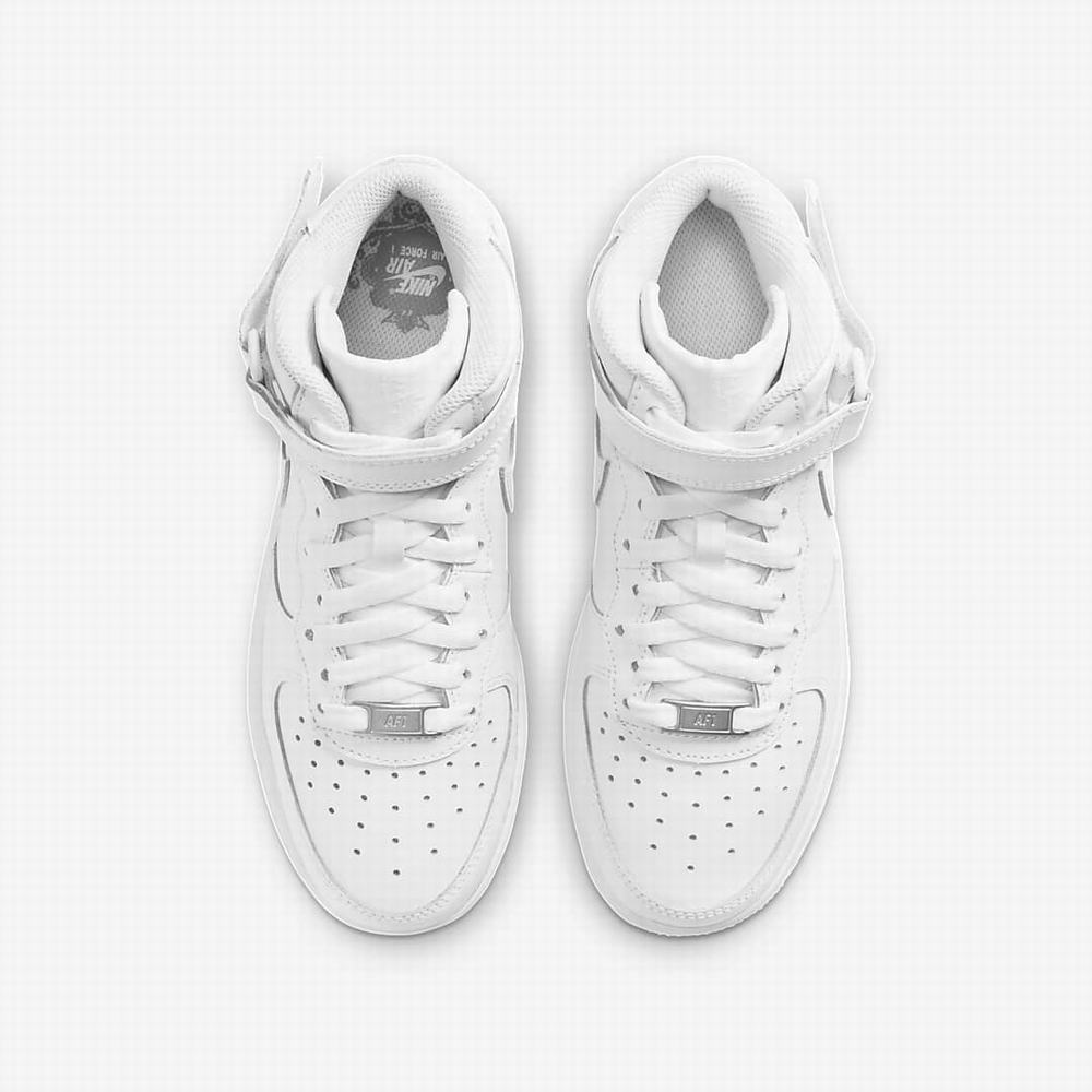 Nike Air Force 1 Mid LE Gyerek Utcai Cipő Fehér | NI9801-R60