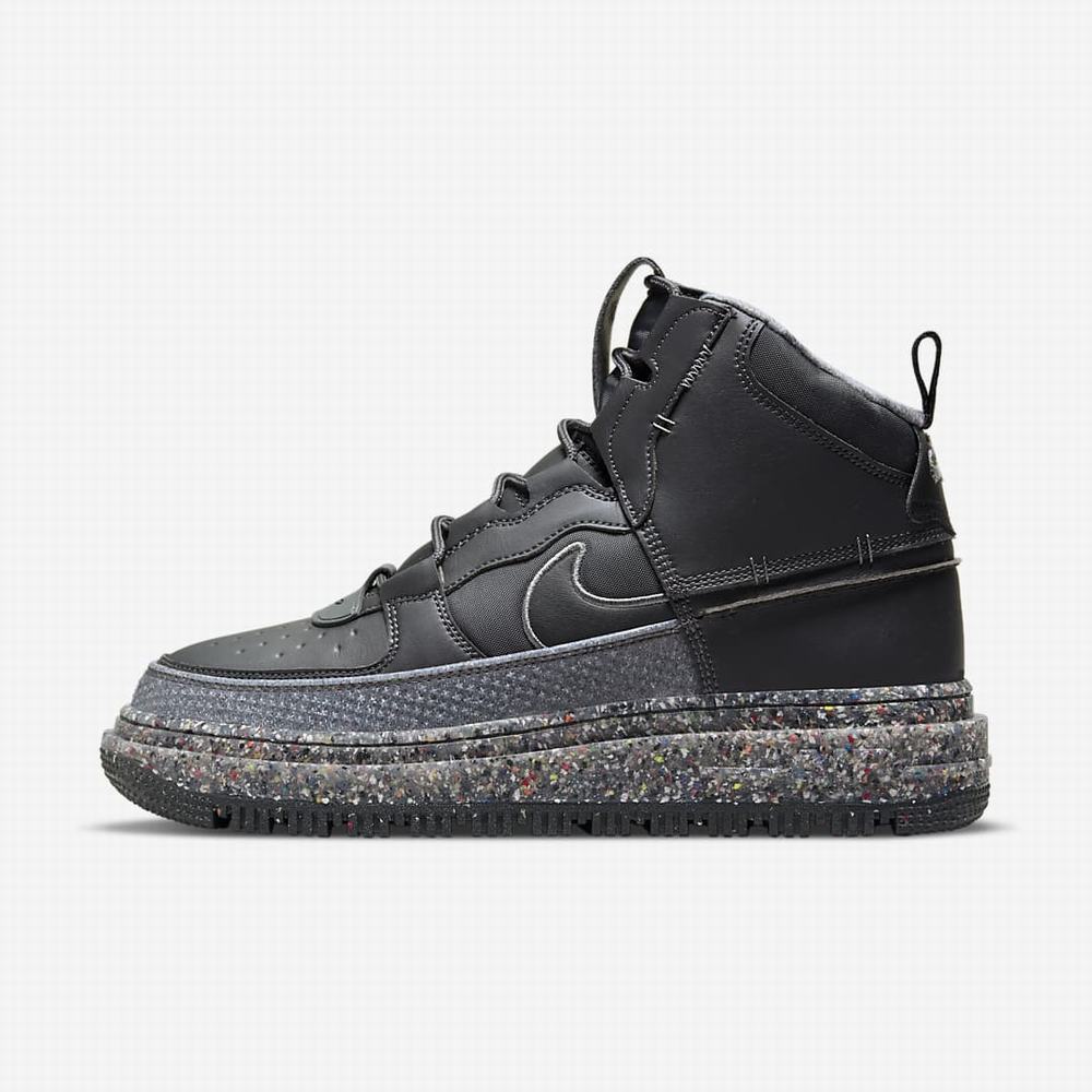 Nike Air Force 1 Női Téli Bakancs Sötétszürke Szürke Sötétszürke Fekete | NI2693-N81