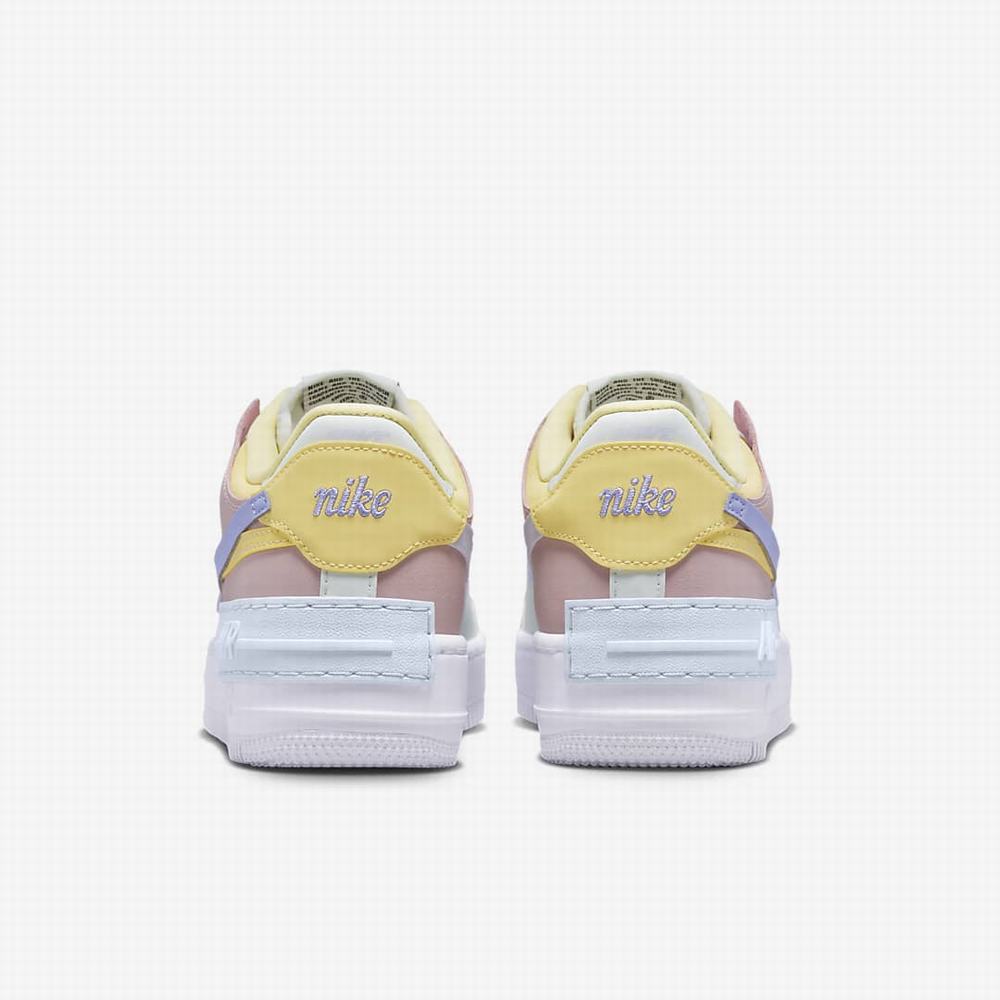 Nike Air Force 1 Shadow Női Utcai Cipő Világos Rózsaszín Citrom Világoskék | NI6974-W53