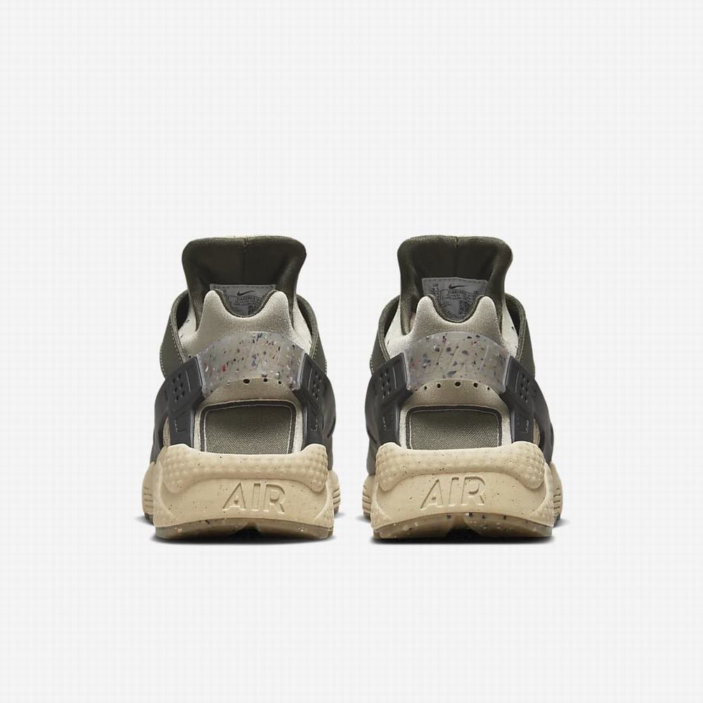 Nike Air Huarache Crater Premium Férfi Utcai Cipő Khaki Fekete Szürke Világos Zöld | NI3472-S97