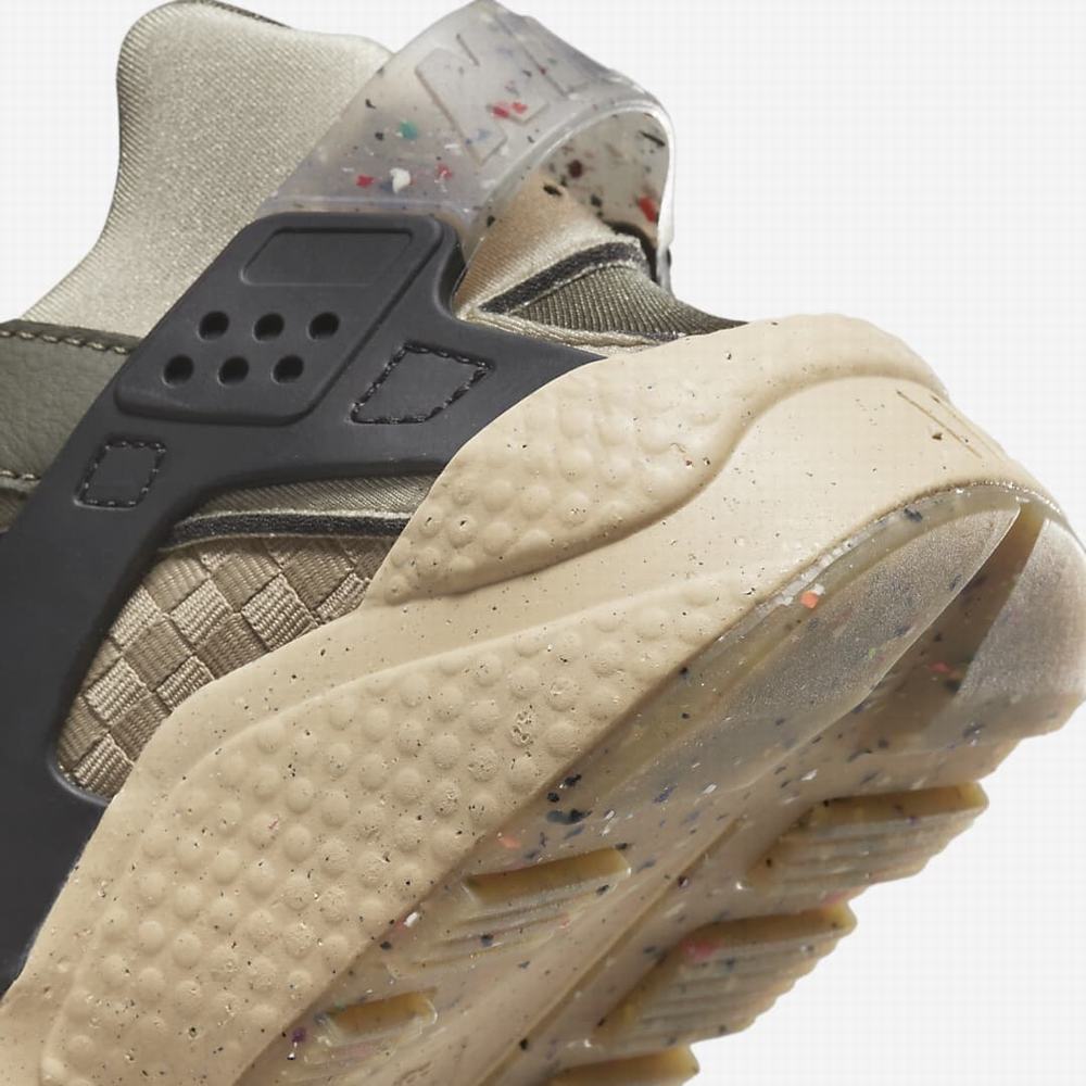 Nike Air Huarache Crater Premium Férfi Utcai Cipő Khaki Fekete Szürke Világos Zöld | NI3472-S97