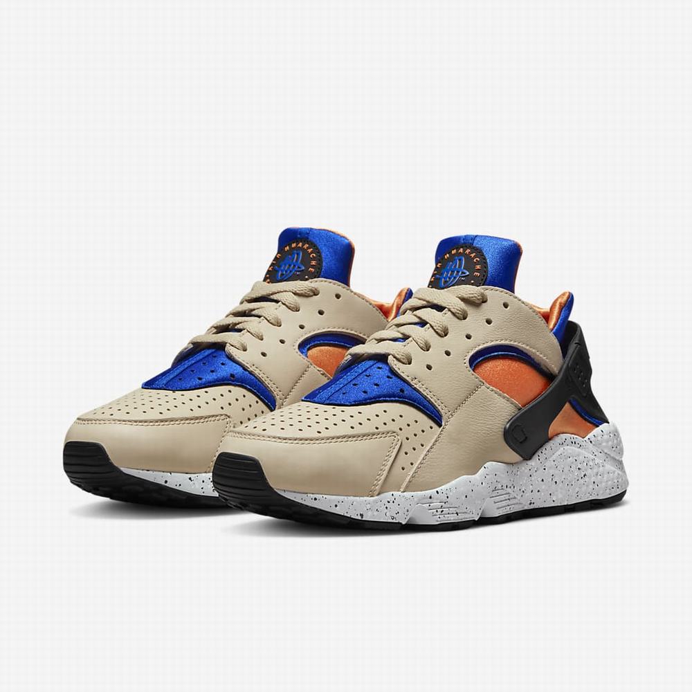 Nike Air Huarache Férfi Utcai Cipő Barna Fekete Királykék | NI2561-K29