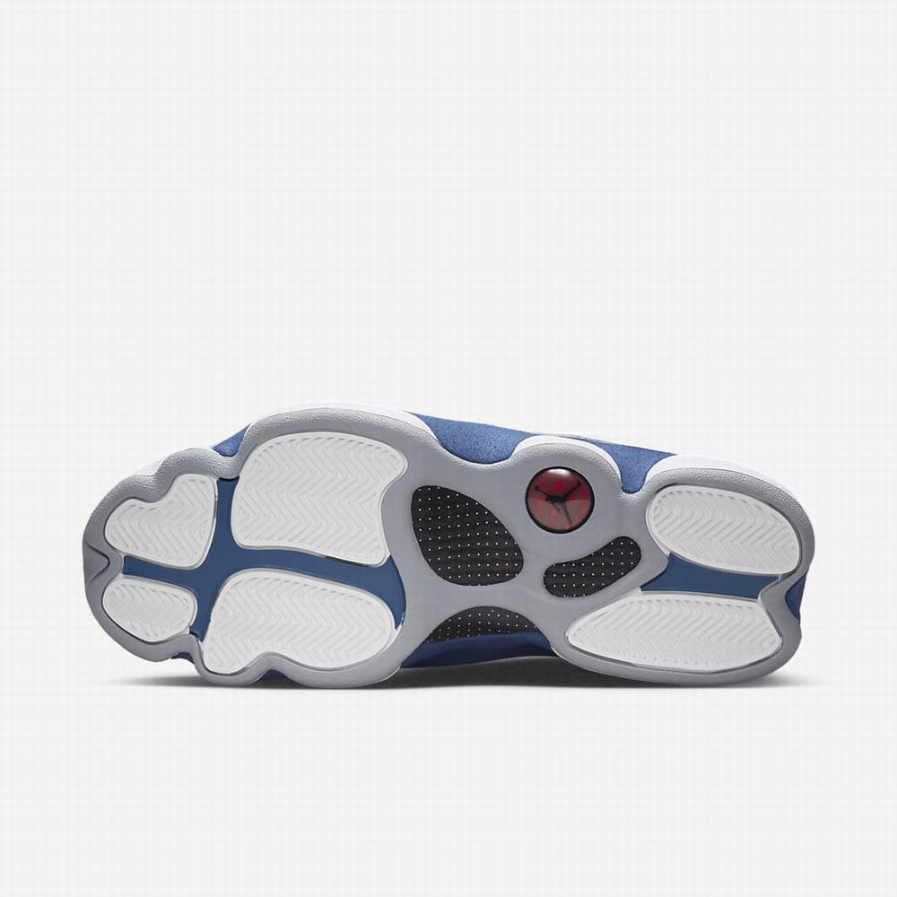 Nike Air Jordan 13 Retro Férfi Utcai Cipő Fehér Kék Világos Szürke Piros | NI9378-L76
