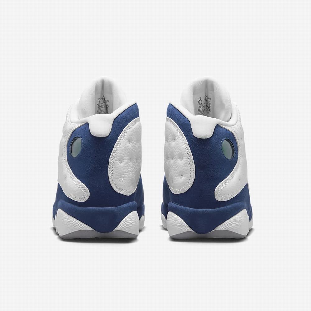 Nike Air Jordan 13 Retro Férfi Utcai Cipő Fehér Kék Világos Szürke Piros | NI9378-L76