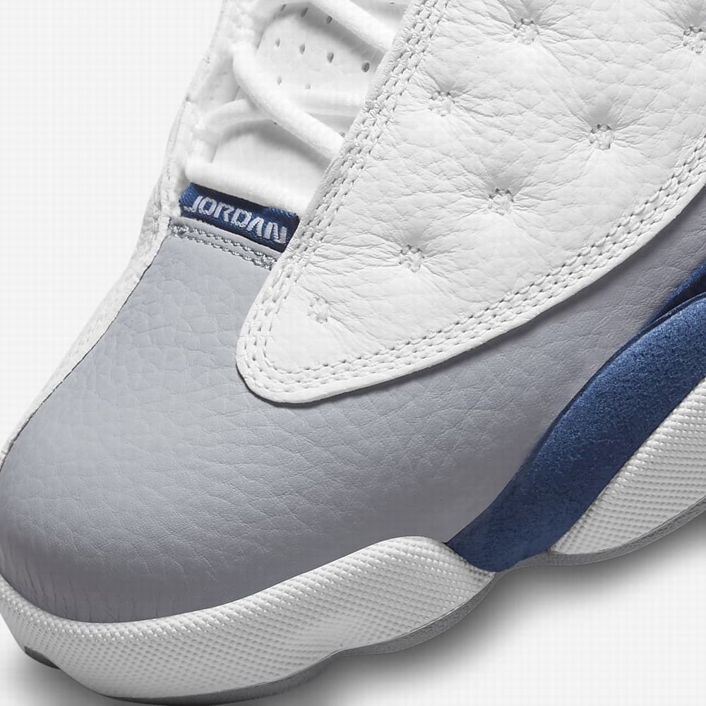 Nike Air Jordan 13 Retro Férfi Utcai Cipő Fehér Kék Világos Szürke Piros | NI9378-L76