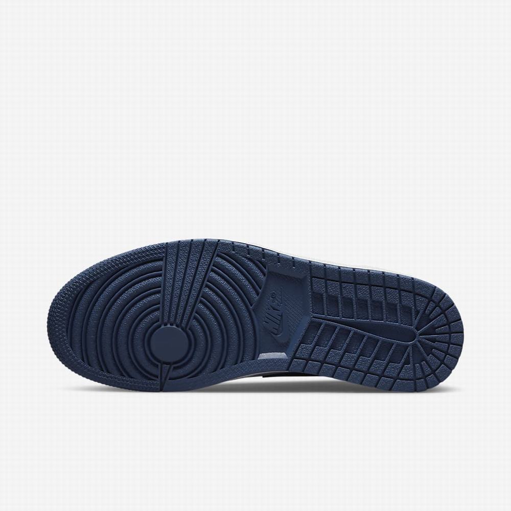 Nike Air Jordan 1 Low Férfi Jordan Cipő Szürke Sötétkék Fehér | NI8273-E57