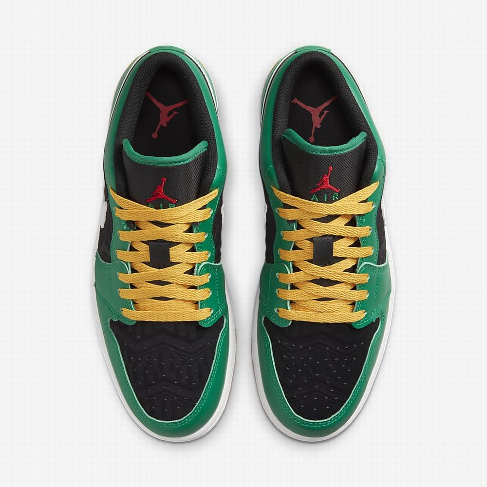 Nike Air Jordan 1 Low SE Férfi Utcai Cipő Zöld Fekete Piros | NI4307-Z28