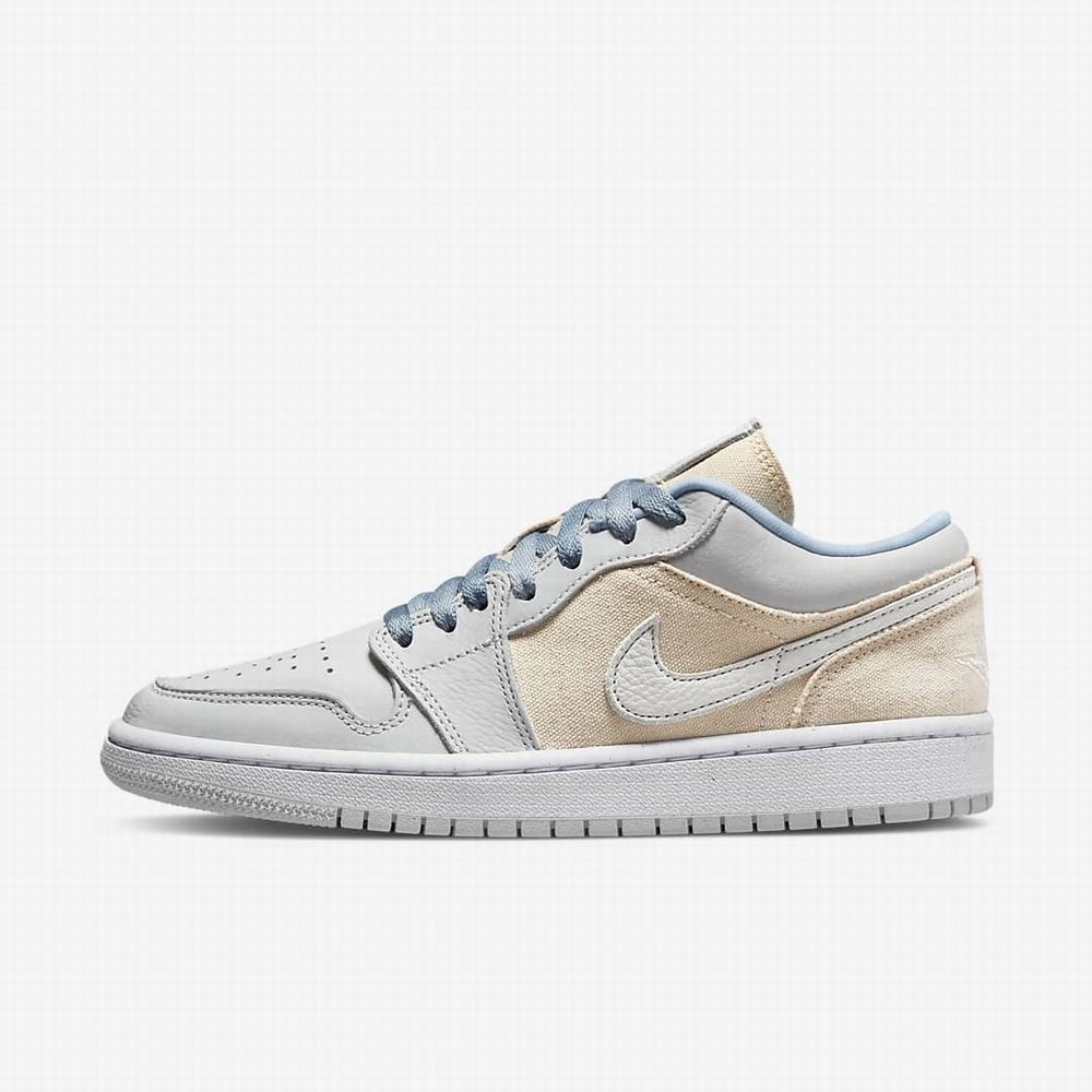 Nike Air Jordan 1 Low SE Női Utcai Cipő Szürke Kék Fehér | NI2058-S81