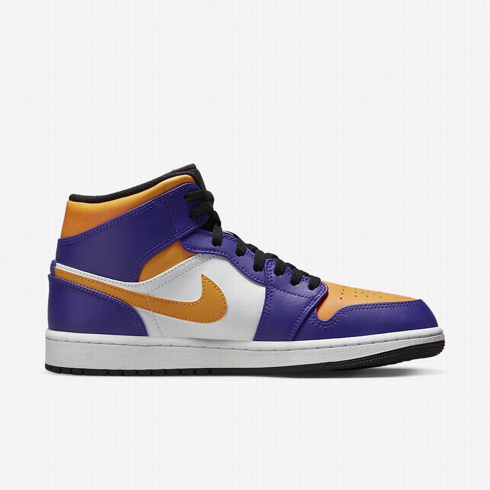 Nike Air Jordan 1 Mid Férfi Jordan Cipő Sötétfehér Fekete | NI7184-E26