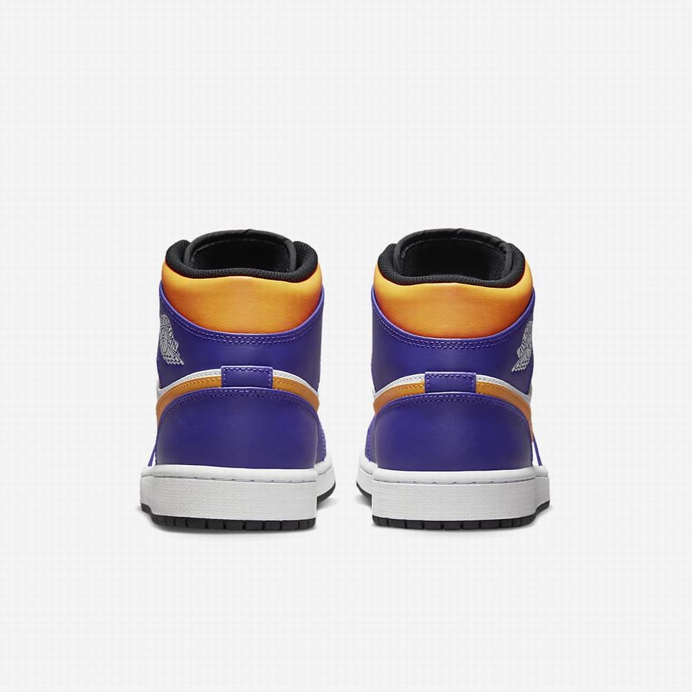 Nike Air Jordan 1 Mid Férfi Jordan Cipő Sötétfehér Fekete | NI7184-E26