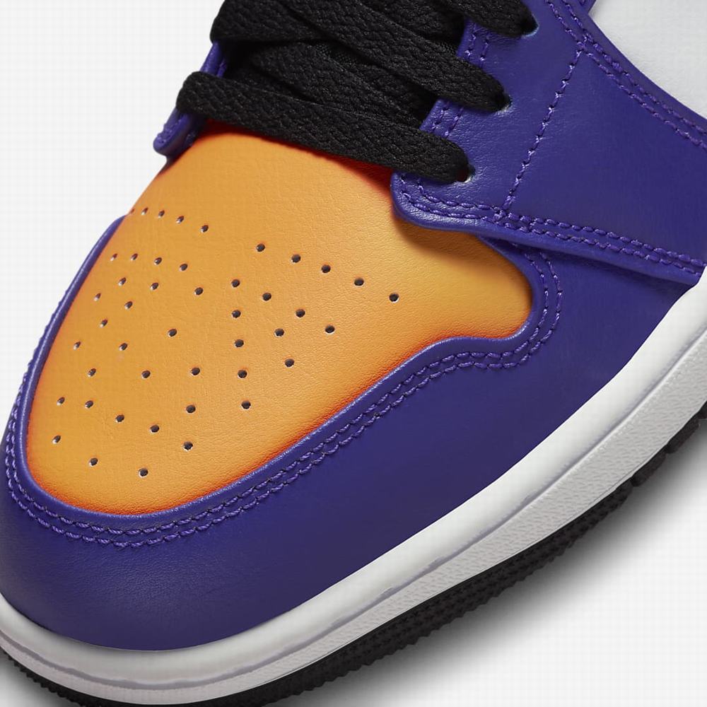 Nike Air Jordan 1 Mid Férfi Jordan Cipő Sötétfehér Fekete | NI7184-E26