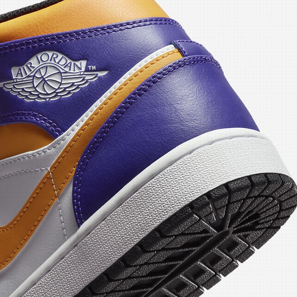 Nike Air Jordan 1 Mid Férfi Jordan Cipő Sötétfehér Fekete | NI7184-E26