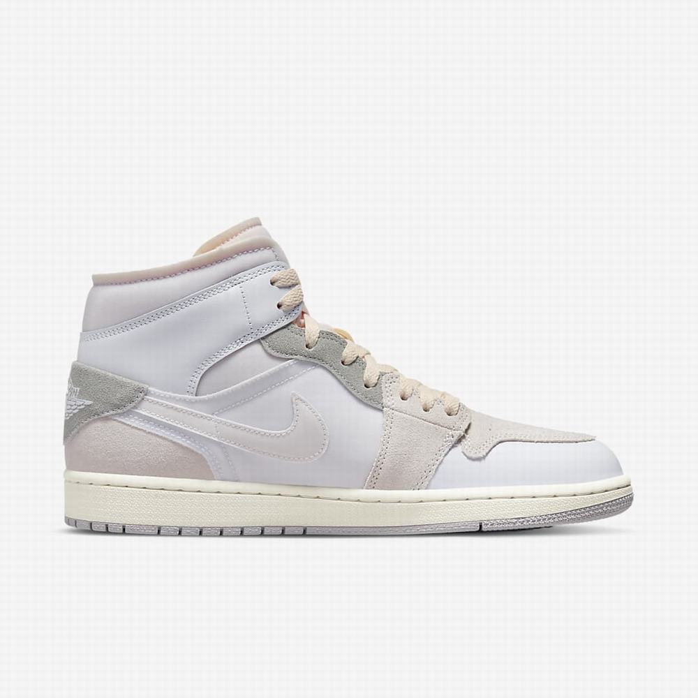 Nike Air Jordan 1 Mid SE Craft Férfi Jordan Cipő Fehér Szürke | NI4572-N74