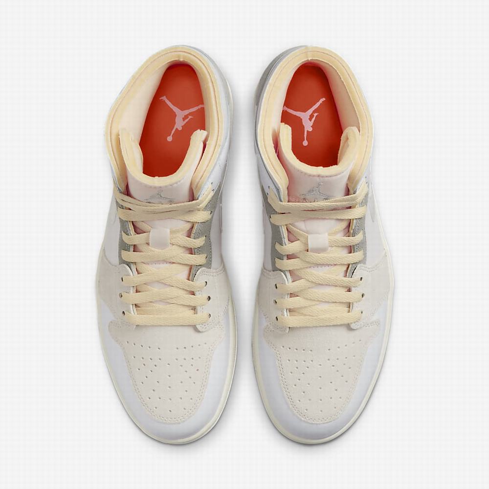 Nike Air Jordan 1 Mid SE Craft Férfi Jordan Cipő Fehér Szürke | NI4572-N74