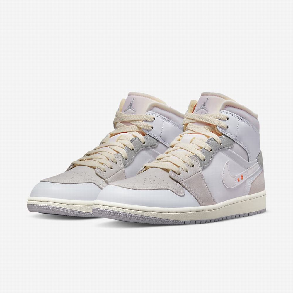 Nike Air Jordan 1 Mid SE Craft Férfi Jordan Cipő Fehér Szürke | NI4572-N74