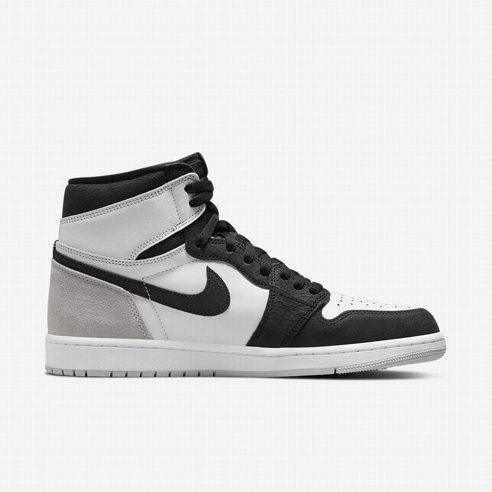 Nike Air Jordan 1 Retro High OG Férfi Magasszárú Cipő Fehér Fekete Szürke Korall | NI9371-X41