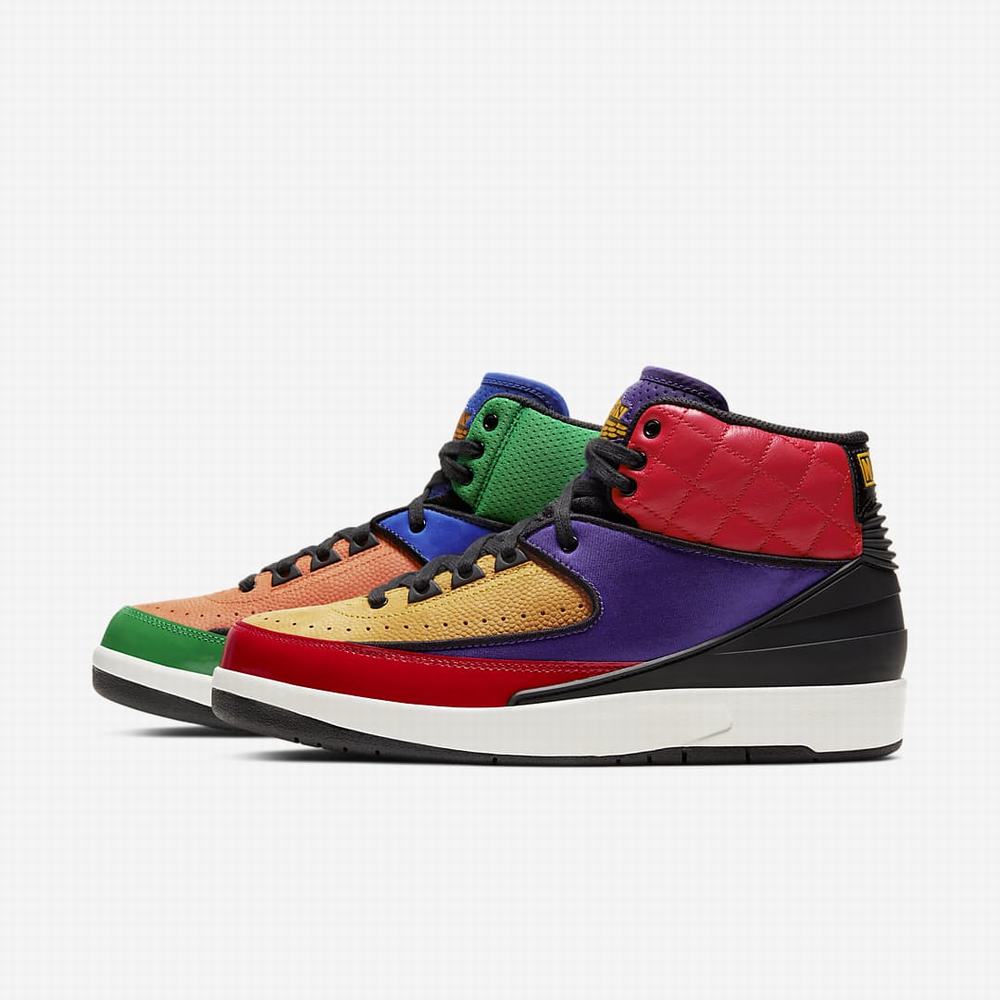 Nike Air Jordan 2 Retro Női Utcai Cipő Piros Lila Királykék Fekete | NI3968-M07