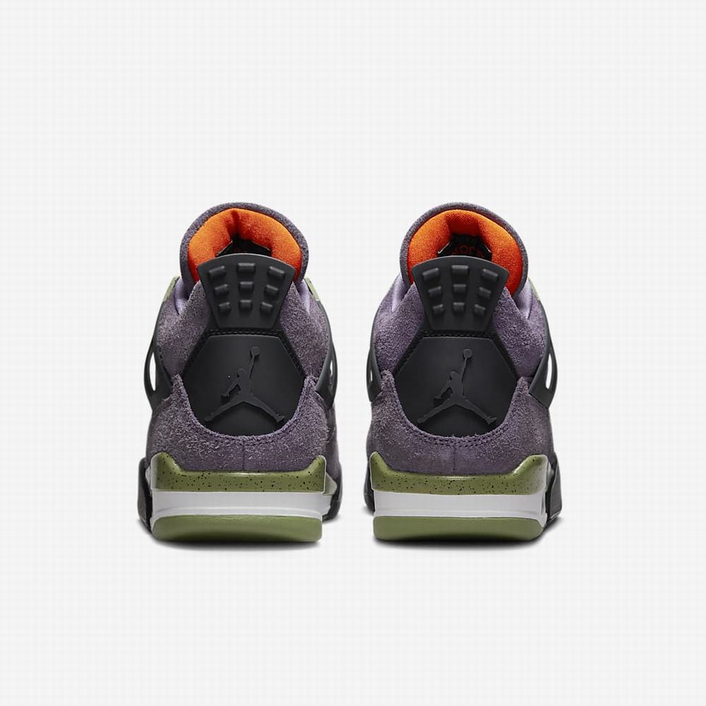 Nike Air Jordan 4 Retro Női Jordan Cipő Lila Fekete Narancssárga | NI3794-V40