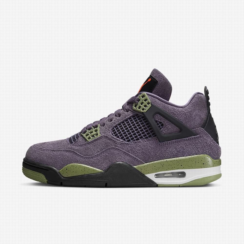 Nike Air Jordan 4 Retro Női Jordan Cipő Lila Fekete Narancssárga | NI3794-V40