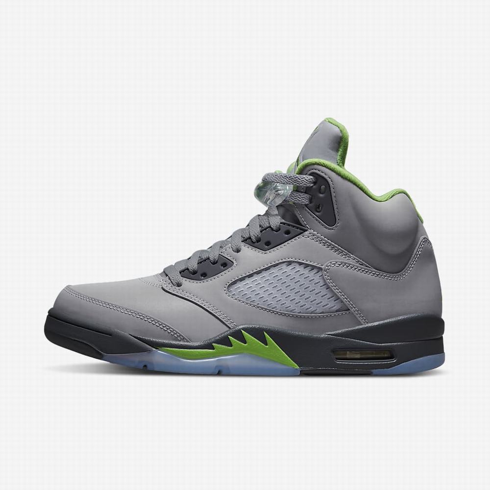 Nike Air Jordan 5 Retro “Green Bean” Férfi Utcai Cipő Titán Szürke Zöld | NI7815-Q49