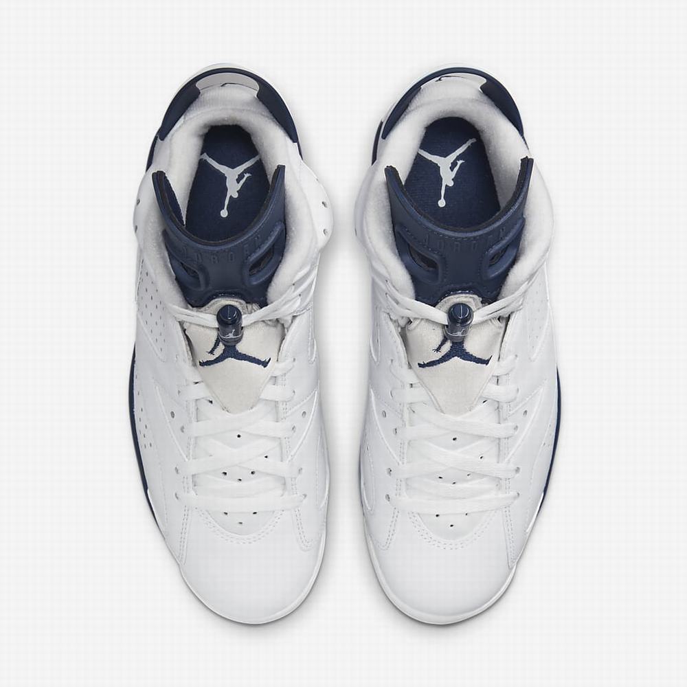 Nike Air Jordan 6 Retro Férfi Jordan Cipő Fehér Sötétkék | NI5097-L27