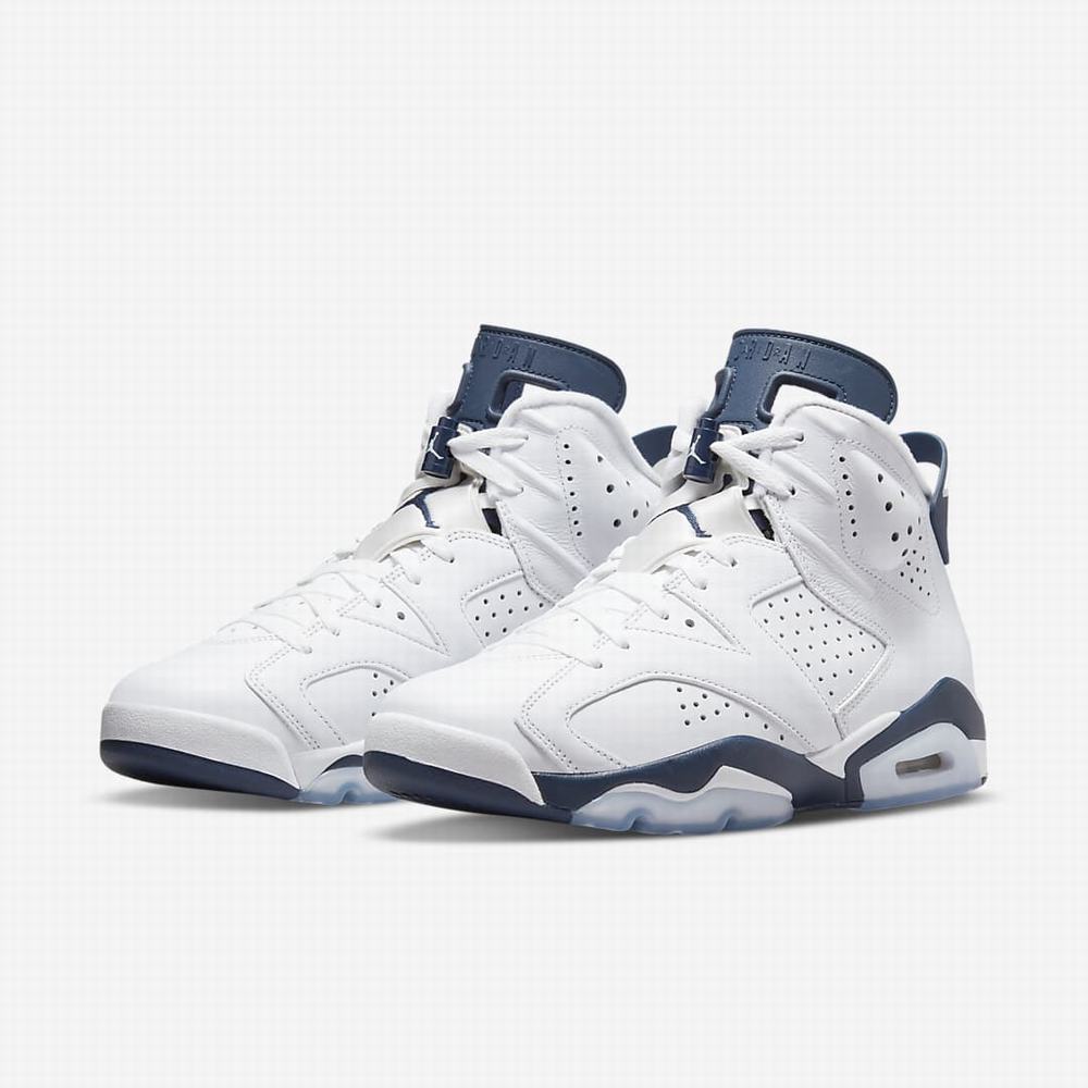 Nike Air Jordan 6 Retro Férfi Jordan Cipő Fehér Sötétkék | NI5097-L27