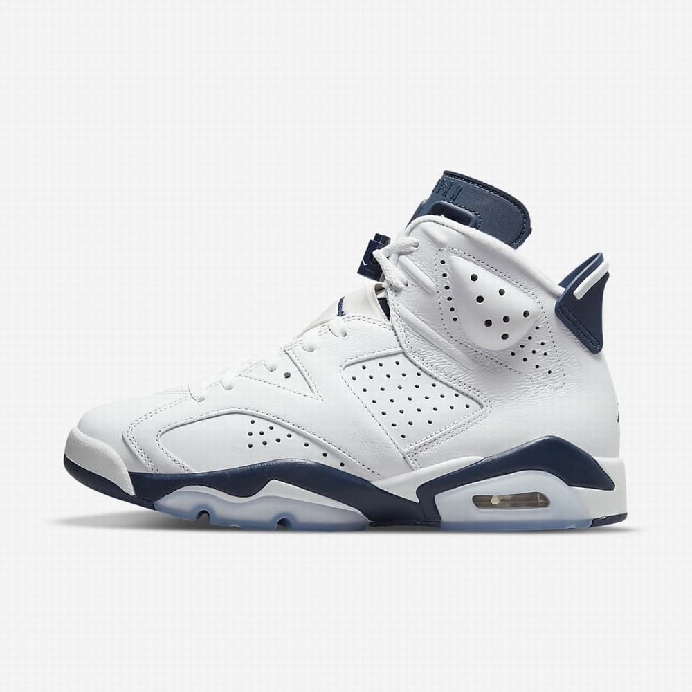 Nike Air Jordan 6 Retro Férfi Jordan Cipő Fehér Sötétkék | NI5097-L27