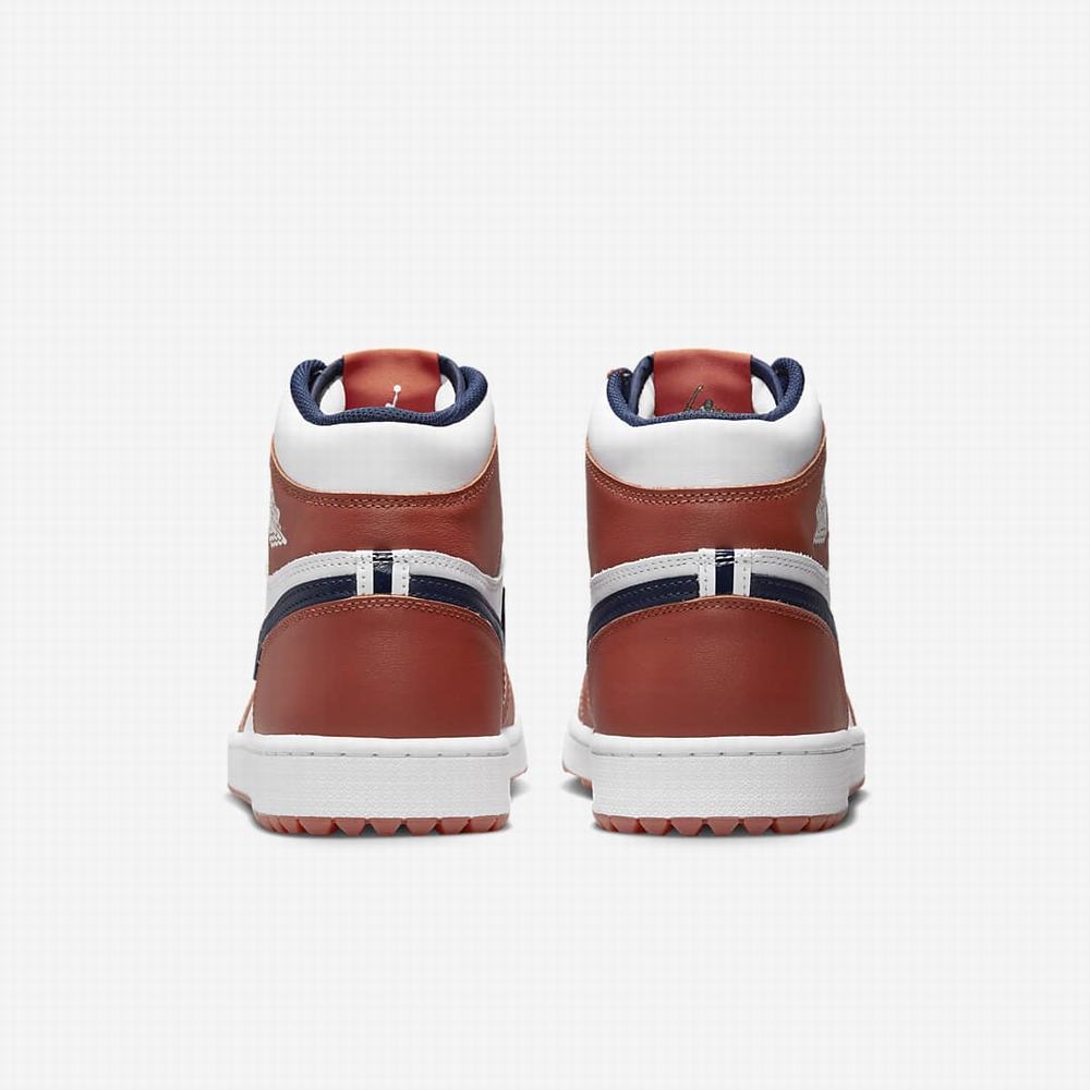 Nike Air Jordan I High x Eastside Golf Férfi Magasszárú Cipő Narancssárga Fehér Metal Arany Sötétkék | NI9104-S68
