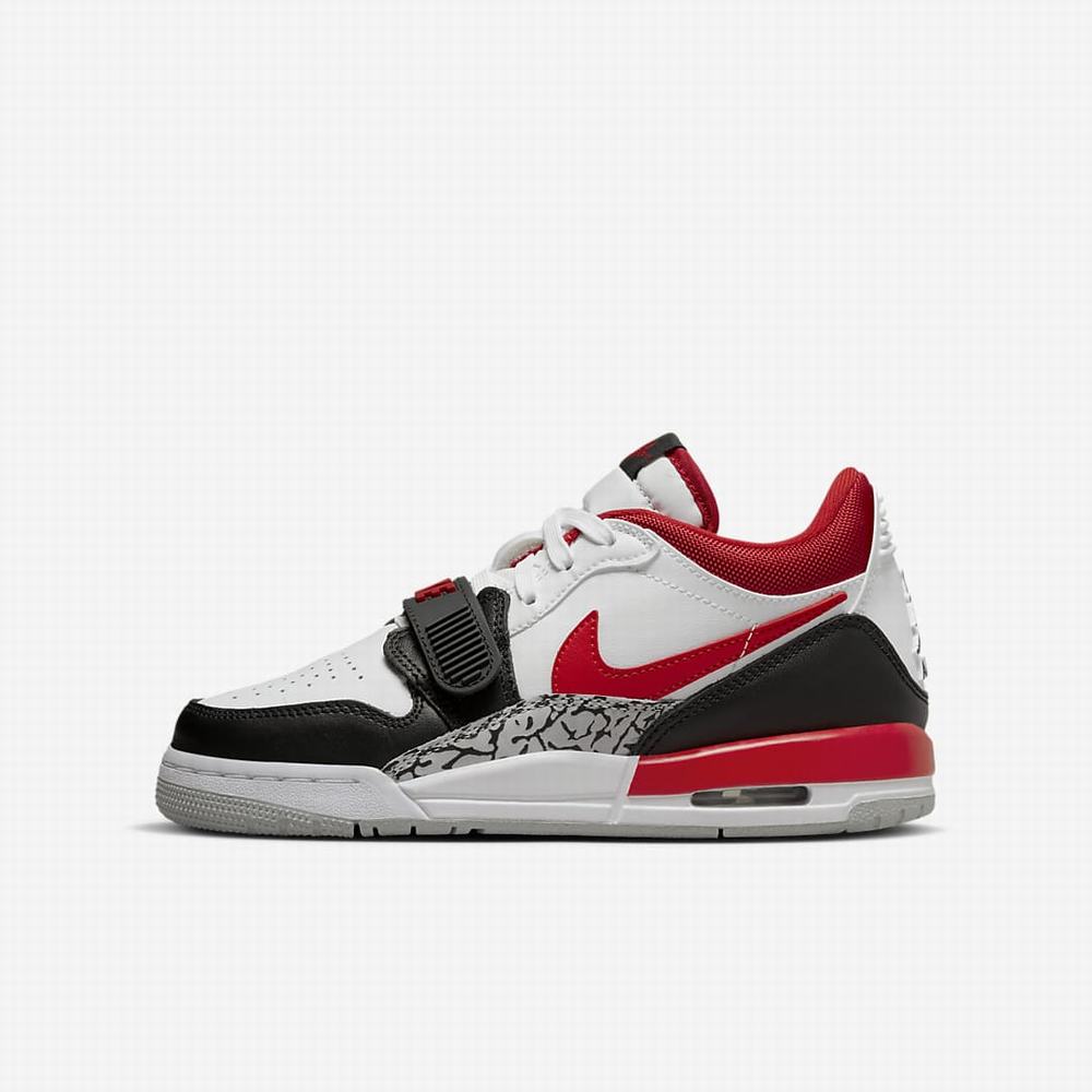 Nike Air Jordan Legacy 312 Low Gyerek Jordan Cipő Fehér Fekete Szürke Piros | NI0753-M05