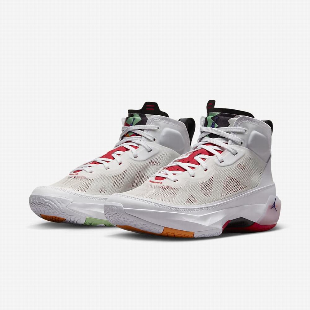 Nike Air Jordan XXXVII Férfi Jordan Cipő Fehér Világos Titán Fekete Piros | NI5147-V18