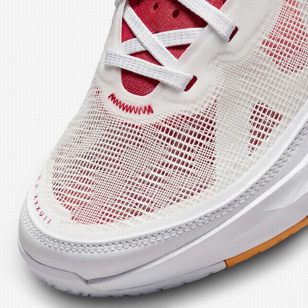 Nike Air Jordan XXXVII Férfi Jordan Cipő Fehér Világos Titán Fekete Piros | NI5147-V18