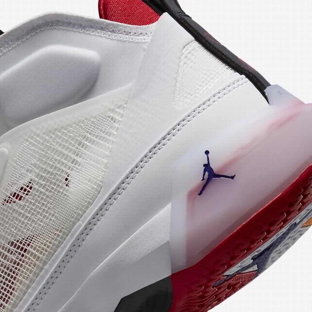 Nike Air Jordan XXXVII Férfi Jordan Cipő Fehér Világos Titán Fekete Piros | NI5147-V18