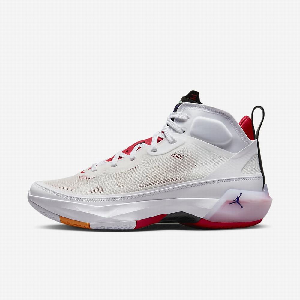 Nike Air Jordan XXXVII Férfi Jordan Cipő Fehér Világos Titán Fekete Piros | NI5147-V18