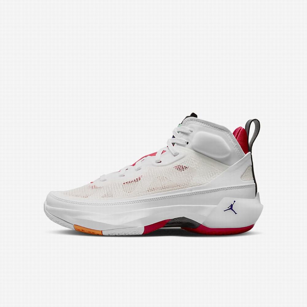 Nike Air Jordan XXXVII Gyerek Jordan Cipő Fehér Világos Titán Fekete Piros | NI5730-Q50