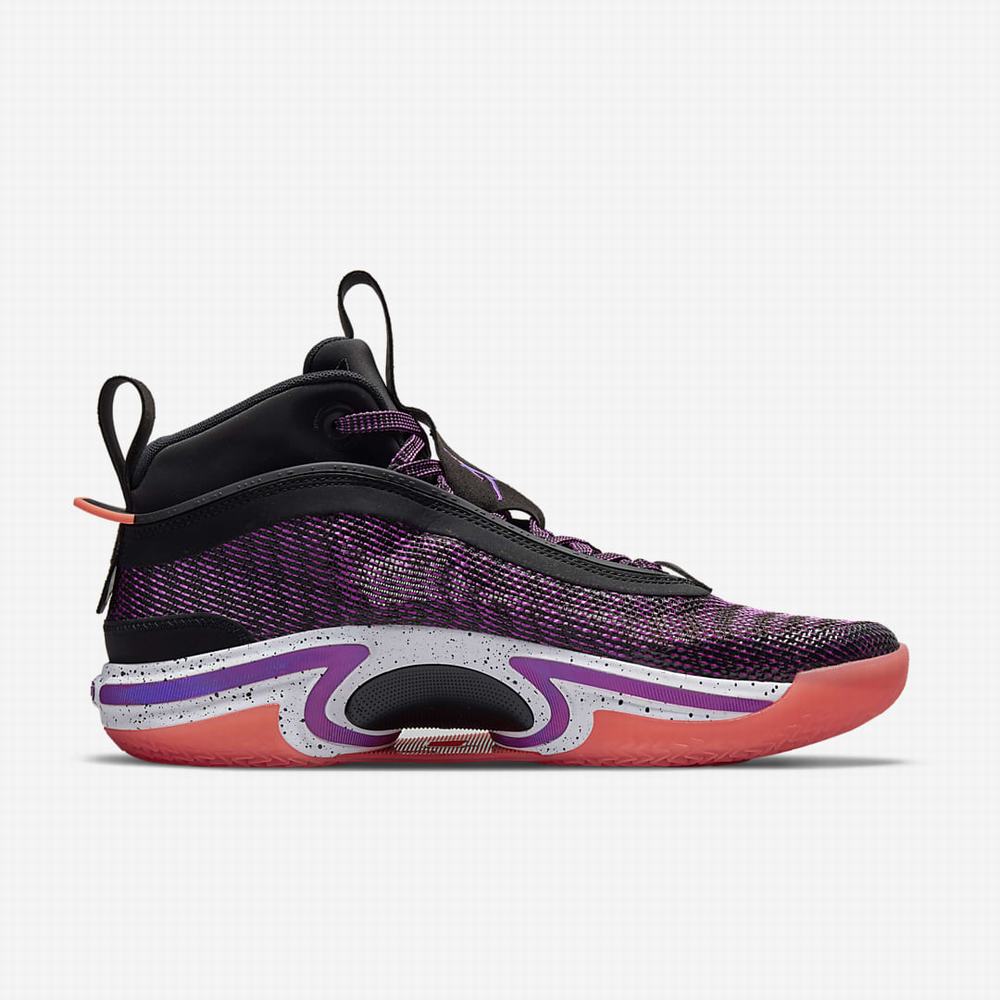 Nike Air Jordan XXXVI 'First Light' Férfi Jordan Cipő Fekete Fehér Világos Mangó Lila | NI1493-N50