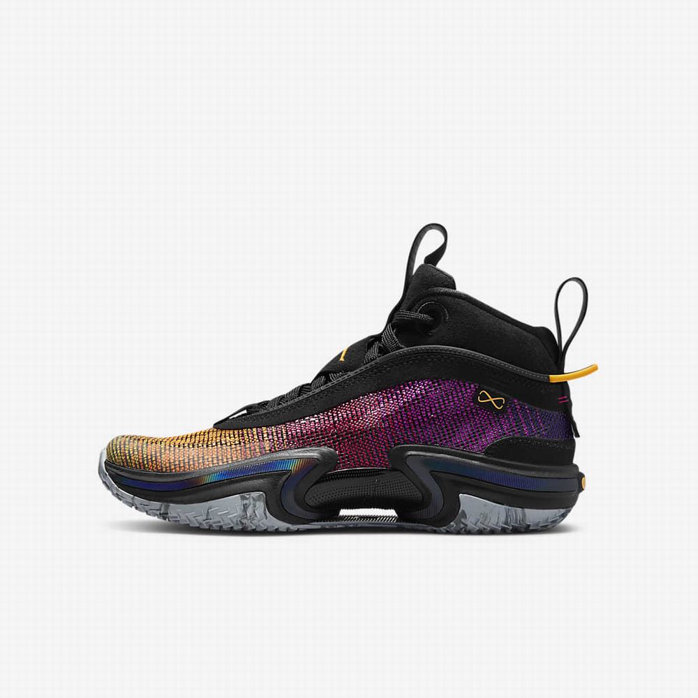 Nike Air Jordan XXXVI Gyerek Jordan Cipő Fekete Rózsaszín Lila Narancssárga | NI5038-Y58
