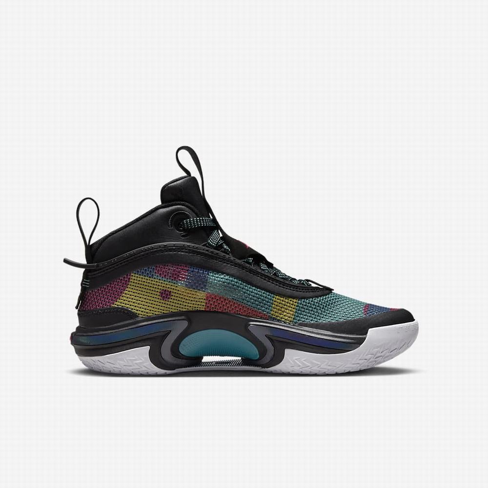 Nike Air Jordan XXXVI Gyerek Kosárlabda Cipő Fekete Világoskék Türkiz Rózsaszín | NI1485-F74