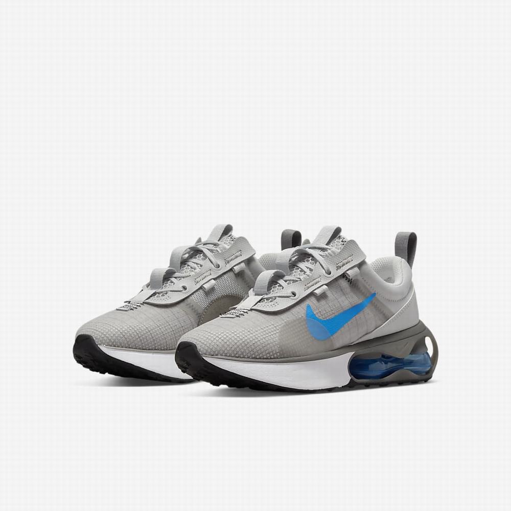 Nike Air Max 2021 Gyerek Utcai Cipő Szürke Fehér Kék | NI3590-R41